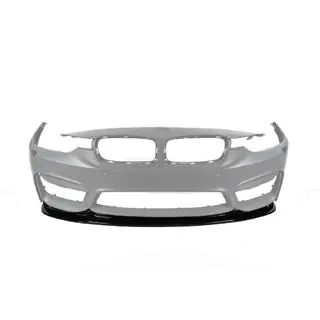 Накладка на передній бампер DPT Lip V-2 (Для M3, чорний глянець) фото 2