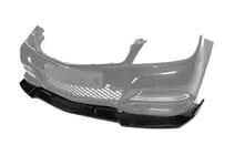 Mercedes C-class W204 2007-2015 рр. Накладка на передній бампер DPT V1 (2011-2015, чорний глянець) фото 2