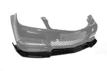 Mercedes C-class W204 2007-2015 рр. Накладка на передній бампер DPT V1 (2011-2015, чорний глянець) фото 5