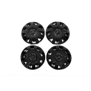 Ковпаки чорні ABS (1-катковий, 4 шт) Mercedes Sprinter W907/W910 2018- рр. фото 1
