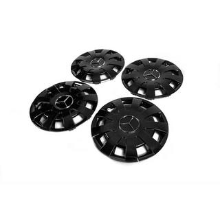 Ковпаки чорні ABS (1-катковий, 4 шт) Mercedes Sprinter W907/W910 2018- рр. фото 2