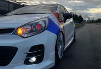 Kia Rio 2012-2017 рр. Накладки на дзеркала BMW-Style (З поворотом, 2 шт) фото 9