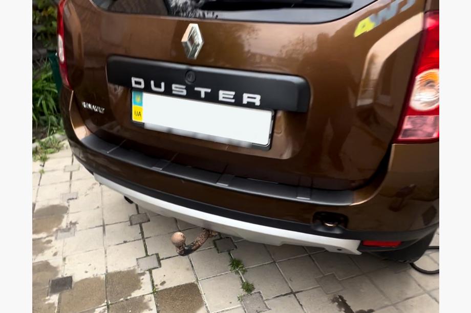 Dacia Duster 2008-2018 рр. Накладка на задній бампер (2012-2018, ABS, Esa) Фото 1