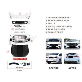 Комплект обвісів AMG A45 (type-B) Mercedes A-сlass W177 2018- рр. фото 2