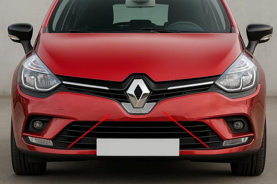 Renault Clio IV 2012-2019 рр. Обведення передньої емблеми Carmos (нерж.) Фото 1