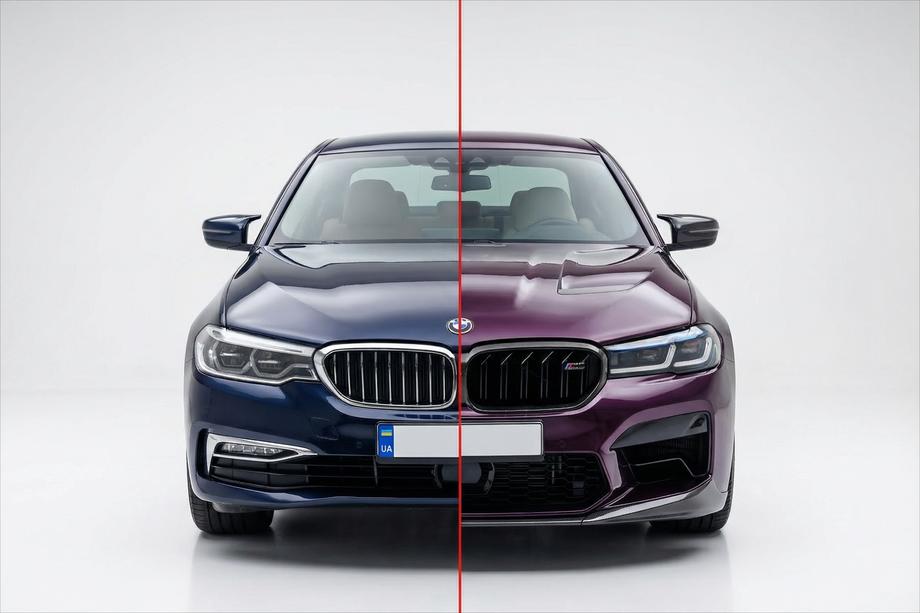 BMW 5 серія G30/G31 2017-2023 рр. Комплект рестайлінгу з капотом і крилами (в M5 Competition 2021 рік)
