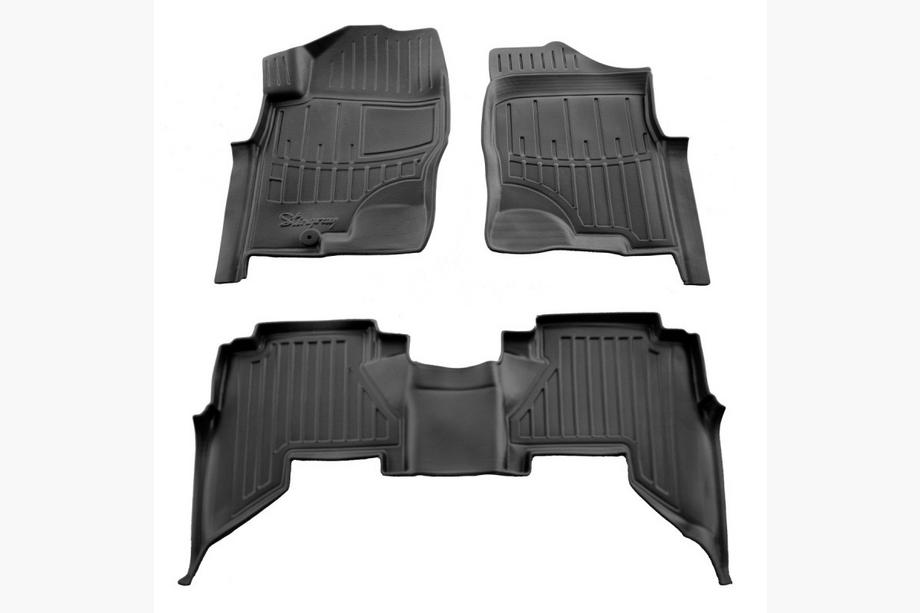 Nissan Pathfinder R51 2005-2014 рр. Килимки Stingray 3D (2005-2010, 3 шт)