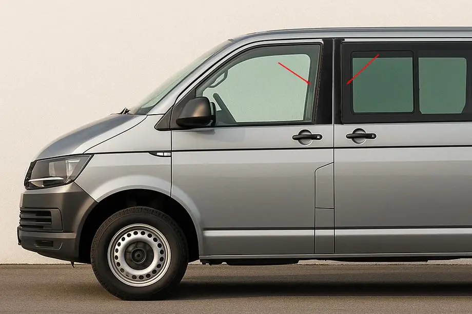 Volkswagen T6 2015-2024 рр. Накладки на дверні стійки EuroCap Фото 1