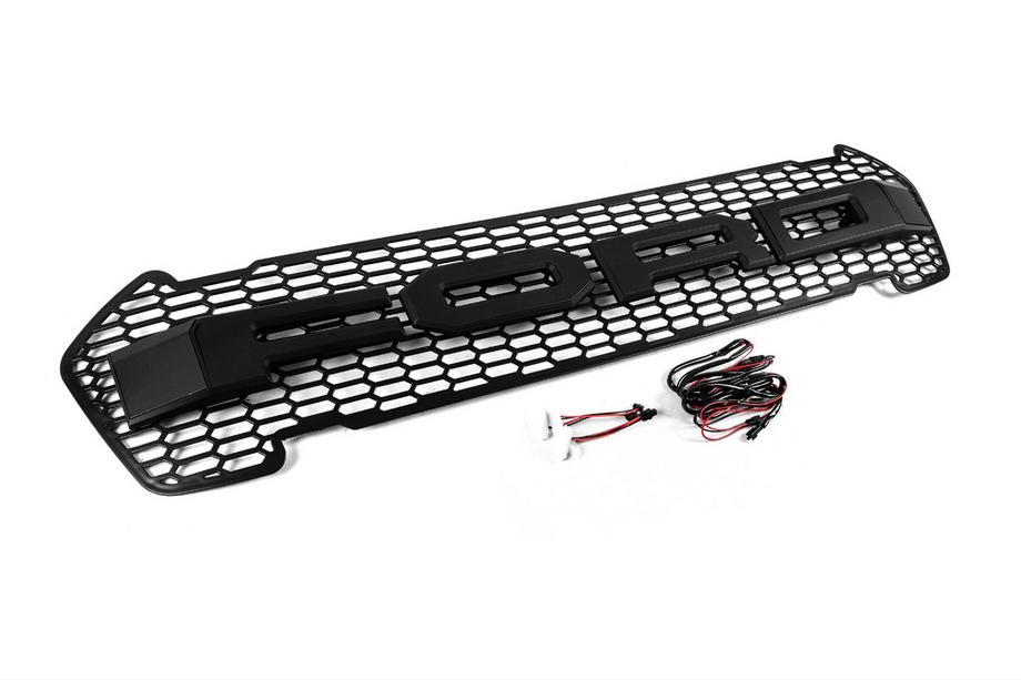 Ford Ranger 2011-2022 рр. Передня решітка (2015-2018, чорний, LED) Фото 3