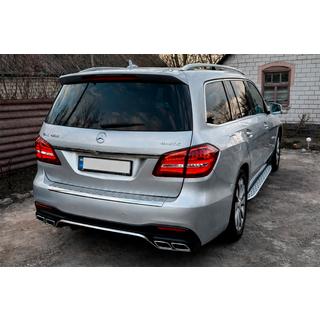 Задній дифузор GLS63 AMG (з насадками Chrome) фото 1