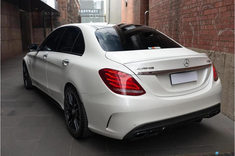 Mercedes C-class W205 2014-2021 рр. Задній дифузор з насадками (дизайн C63 2014-2018)