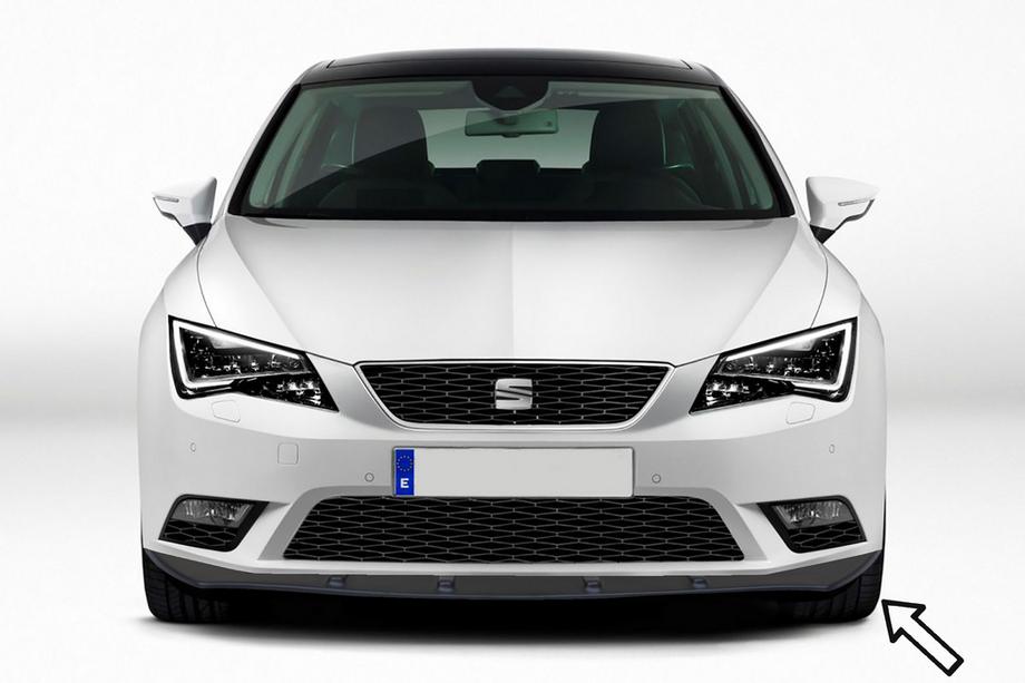 Seat Leon 2013-2020 рр. Передня Lip накладка ESA (чорна) Фото 1
