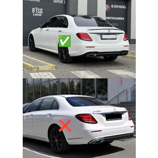 Задній дифузор з насадками Black (для AMG/AMG-Line, Дизайн E63 2016-2020) фото 2