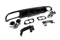 Mercedes E-сlass W213 2016-2023 рр. Задній дифузор з насадками (Дизайн E53) фото 4