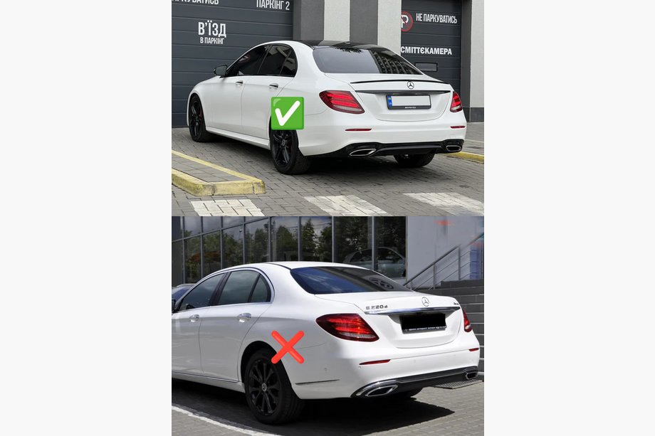 Mercedes E-class W213 2016-2023 рр. Задній дифузор з насадками E53-Design (для AMG/AMG-Line) Фото 11