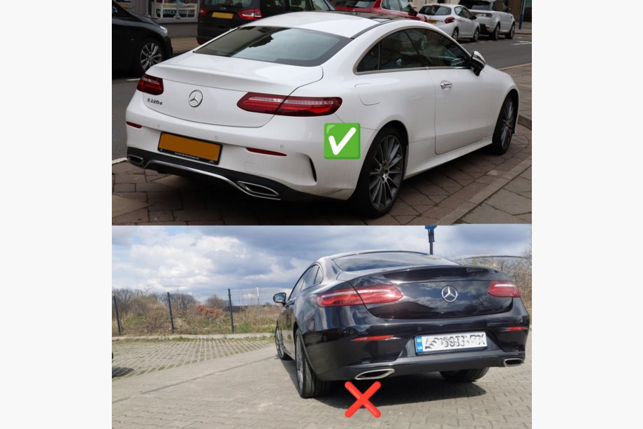 Mercedes E-class coupe C238 2016-2024 рр. Задній дифузор Black з насадками Black (Дизайн AMG63) Фото 3