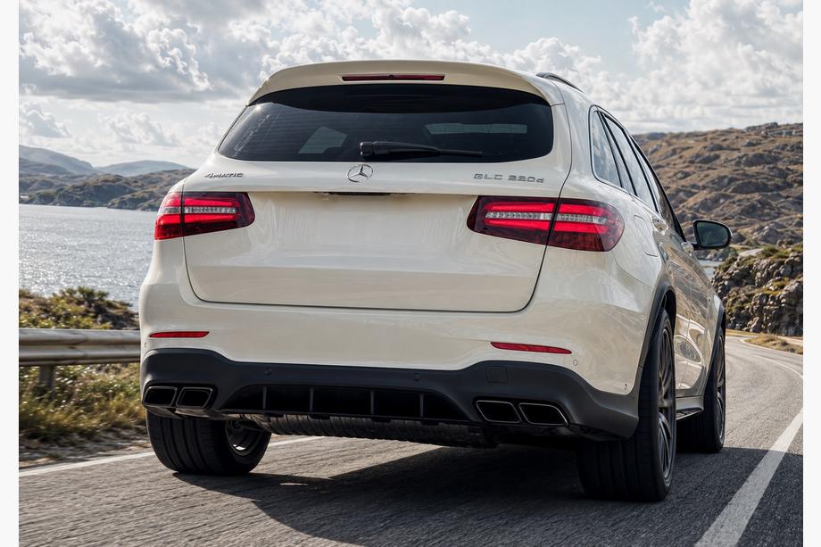 Mercedes GLC X253 2015-2022 рр. Задній дифузор з насадками Black (Дизайн AMG63) Фото 2