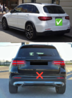 Mercedes GLC X253 2015-2022 рр. Задній дифузор з насадками (Дизайн AMG43) фото 3