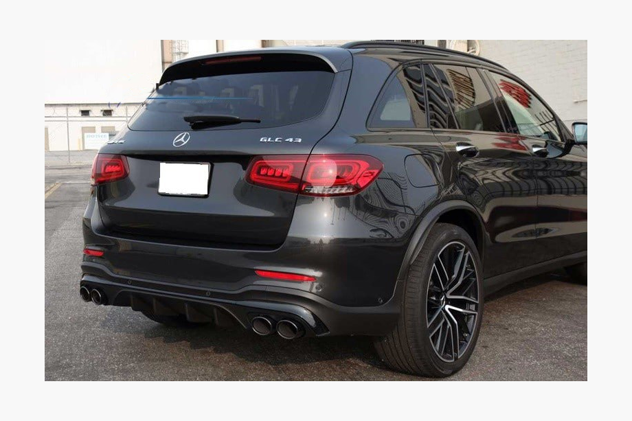 Mercedes GLC X253 2015-2022 рр. Задній дифузор з насадками (Дизайн AMG43) Image