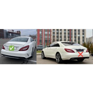 Задній дифузор з насадками Black (2015-2018, Дизайн CLS63) фото 3
