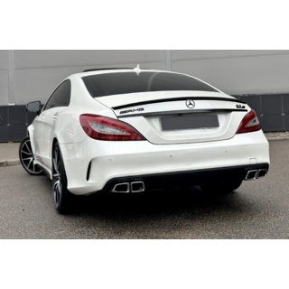 Задній дифузор з насадками Black (2015-2018, Дизайн CLS63) фото 1