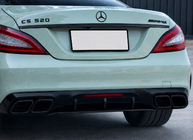 Mercedes CLS C218 2011-2018 рр. Задній дифузор з насадками Black (2015-2018, Дизайн GT63) фото 3