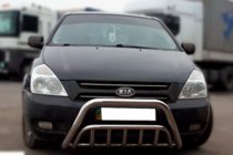 Kia Carnival 2002-2013 рр. Передня дуга WT002 (2006-2013, нерж.) фото 1