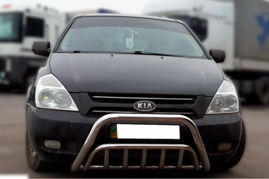 Kia Carnival 2002-2013 рр. Передня дуга WT002 (2006-2013, нерж.) Image