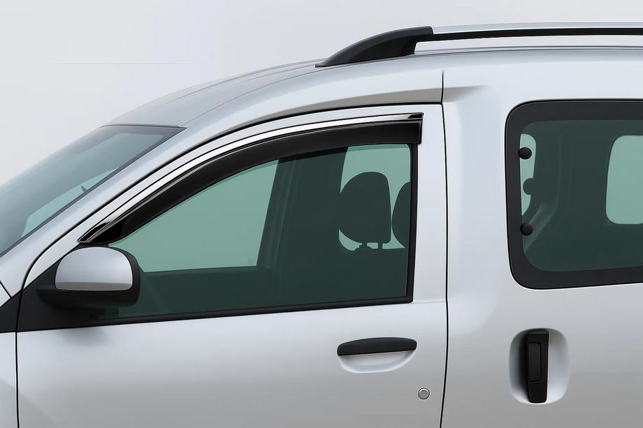 Dacia Dokker 2013-2022 рр. Вітровики з хромованим молдингом Niken Luxury (2 шт) Фото 1