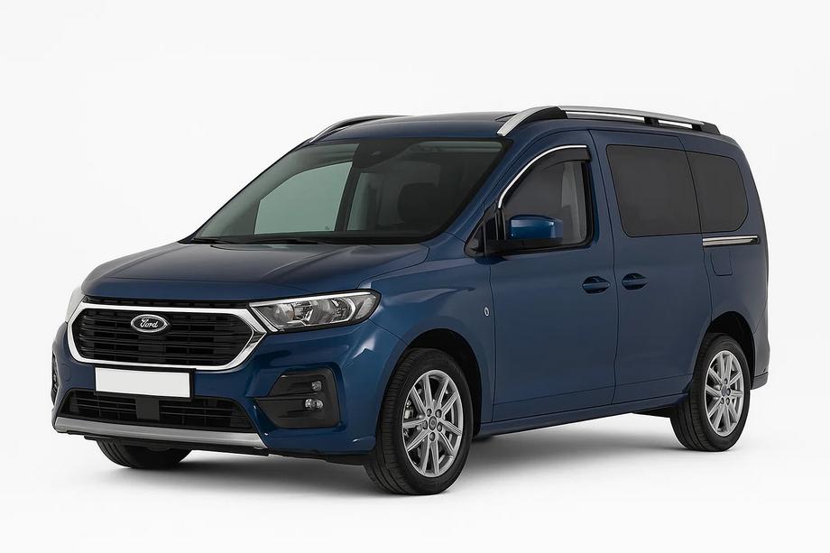 Ford Connect 2021- рр. Вітровики з хромованим молдингом Niken Luxury (2 шт) Фото 1