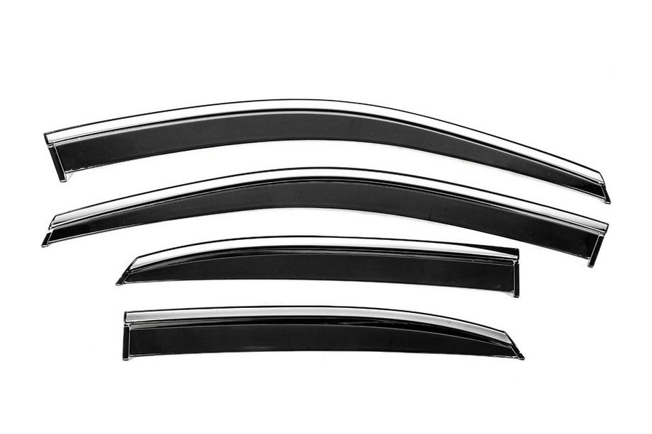 Lexus RX 2009-2015 рр. Вітровики з хромованим молдингом Niken Luxury (4 шт) Image