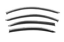 Mercedes S-сlass W221 2005-2013 рр. Вітровики з хромованим молдингом Niken Luxury (Long, 4 шт) фото 1