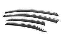 Toyota Camry 2018-2023 рр. Вітровики з хромованим молдингом Niken Luxury (4 шт) фото 2