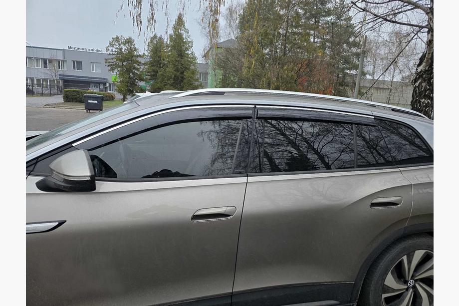 Volkswagen ID.6 2021- рр. Вітровики з хромованим молдингом Niken Luxury (4 шт) Image