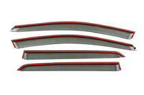 Volkswagen Golf 8 2019- рр. Вітровики з хромованим молдингом Niken Luxury (HB, 4 шт) фото 3