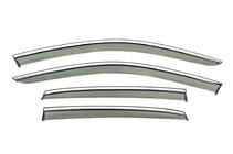 Volkswagen Jetta 2018- рр. Вітровики з хромованим молдингом Niken Luxury (4 шт) фото 1