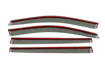 Volkswagen Touran 2010-2015 рр. Вітровики з хромованим молдингом Niken Luxury (4 шт) фото 3