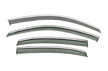 Volkswagen Passat B7 2012-2015 рр. Вітровики з хромованим молдингом Niken Luxury (USA, 4 шт) фото 2