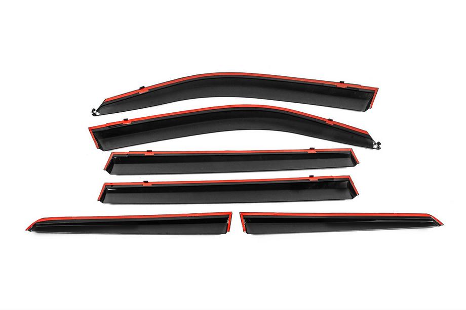 Toyota Land Cruiser 200 2007-2021 рр. Вітровики з хромованим молдингом Niken Luxury (6 шт) Фото 7