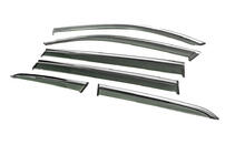 Volkswagen Atlas (Terramont) 2016- рр. Вітровики з хромованим молдингом Niken Luxury (6 шт) фото 6