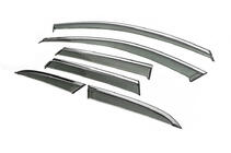 Volvo XC60 2017- рр. Вітровики з хромованим молдингом Niken Luxury (6 шт) фото 2