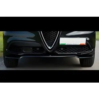 Передня Lip накладка DPT V-1 (ABS, чорний глянець) Alfa Romeo Stelvio 2016- рр. фото 1