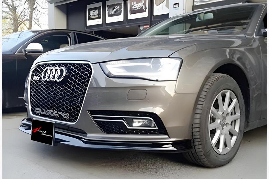 Audi A4 B8 2007-2015 рр. Передня Lip накладка DPT (2011-2015, Під фарбування) Фото 1