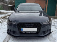 Audi A5 2007-2015 рр. Передня Lip накладка DPT (для S-Line, 2011-2015, чорний глянець) фото 3