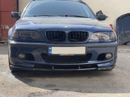 BMW 3 серія E46 1998-2006 рр. Передня Lip накладка DPT V-1 (Для M Sport, чорний глянець) фото 1