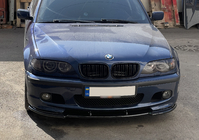BMW 3 серія E46 1998-2006 рр. Передня Lip накладка DPT V-1 (Для M Sport, чорний глянець) фото 3