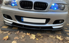BMW 3 серія E46 1998-2006 рр. Передня Lip накладка DPT V-1 (Для M Sport, чорний глянець) фото 7