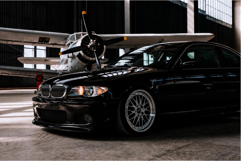 BMW 3 серія E46 1998-2006 рр. Передня Lip накладка DPT V-2 (Для M Sport, чорний глянець)