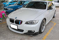 BMW 3 серія E92/E93 2006-2013 рр. Передня Lip накладка DPT (для M-Sport 2006-2010, чорний глянець) фото 2