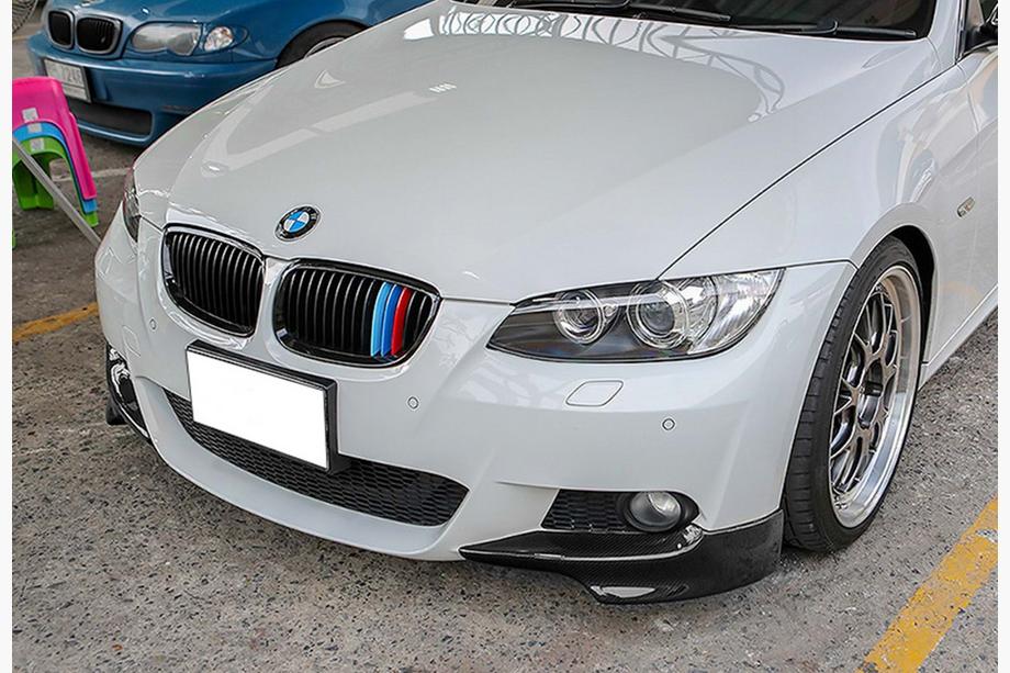 BMW 3 серія E92/E93 2006-2013 рр. Передня Lip накладка DPT (для M-Sport 2006-2010, чорний глянець) Image